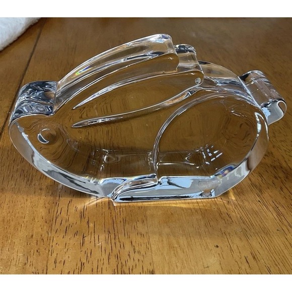 Orrefors RARE Fine crystal‎ Bunny Rabbit Sweden Crystal Easter Solid Clear Heavy
